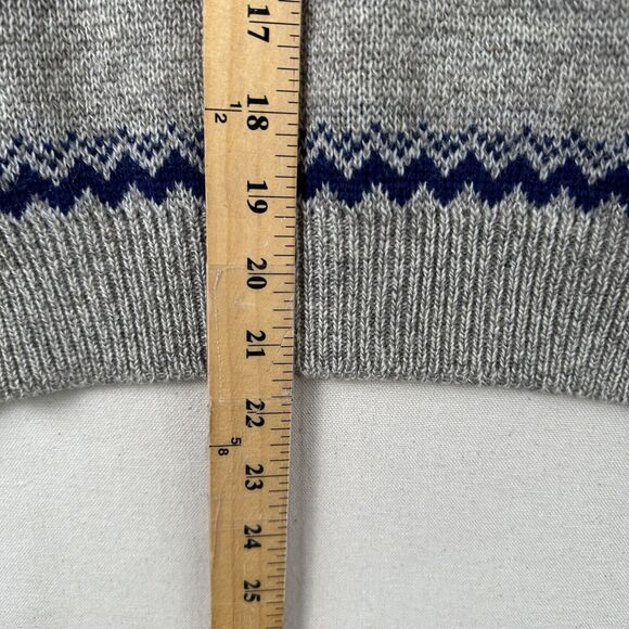 Vintage LL Bean Sweater Women’s Medium Fair Isle Collared 1/4 Zip - Picture 9 of 16